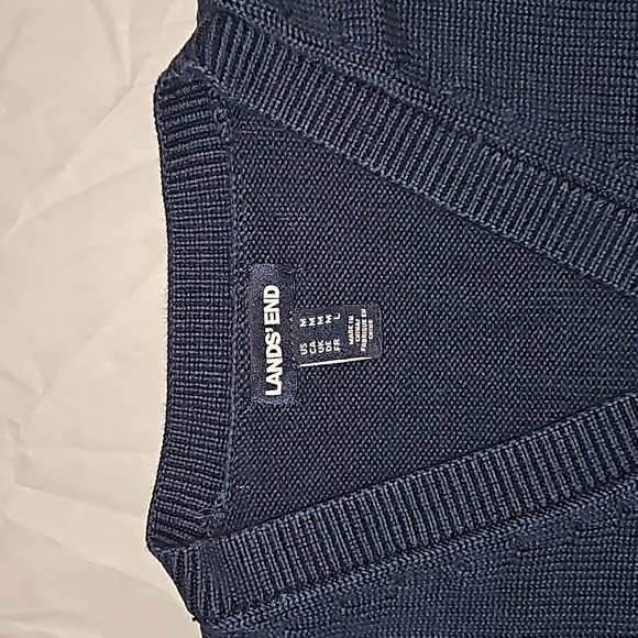 LANDS' END Men's Medium-sized Cotton Modal Button Front Cardigan Sw - Picture 3 of 9